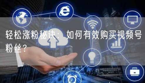轻松涨粉秘诀:如何有效购买视频号粉丝?