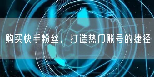 购买快手粉丝,打造热门账号的捷径